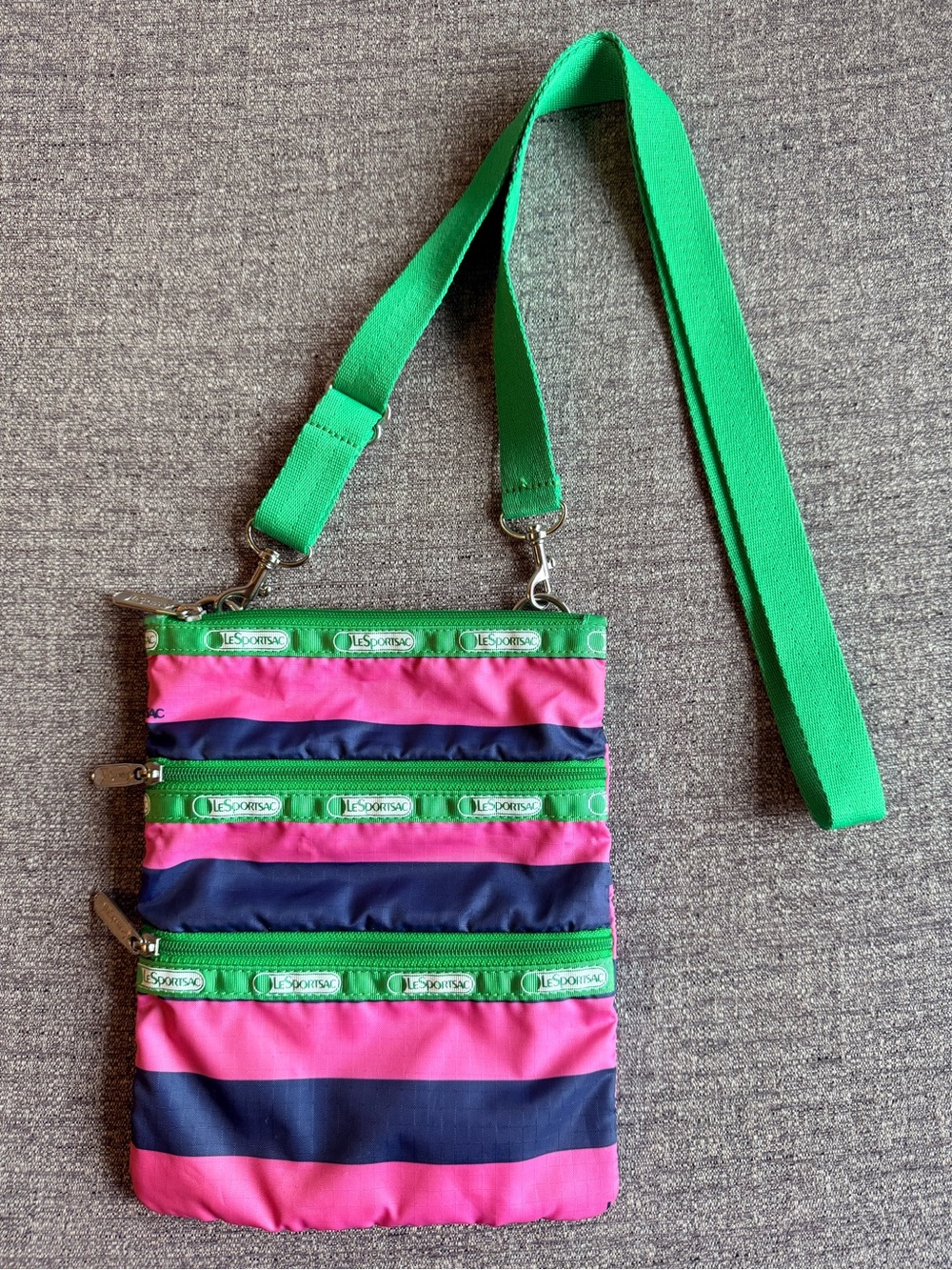 LESPORTSAC Triple Zipper Crossbody Bag